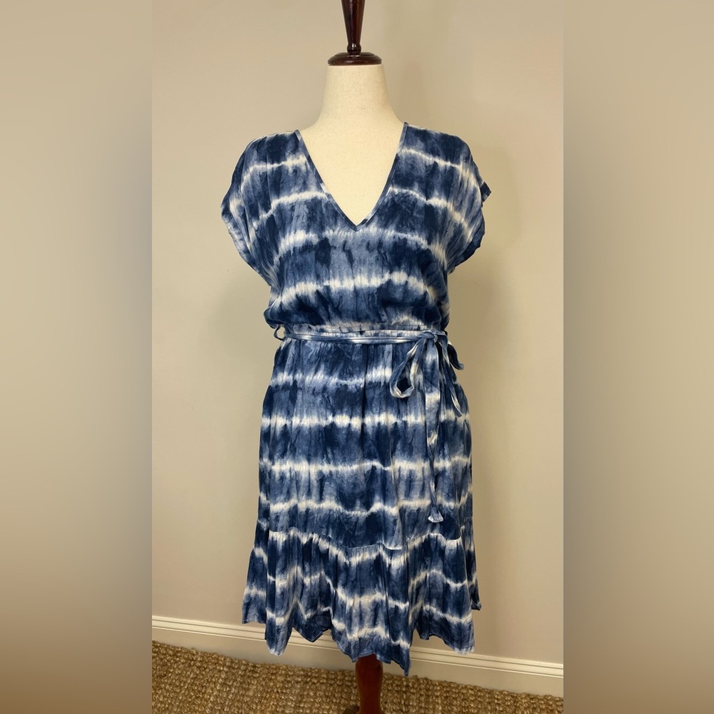 GAP Indigo and White Tie-Dye dress